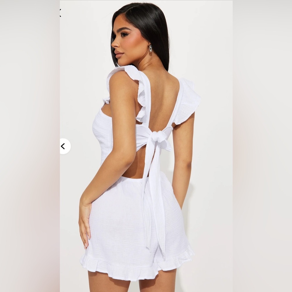 Fashion Nova White Ruffled Jumpsuit - Picture 3 of 6